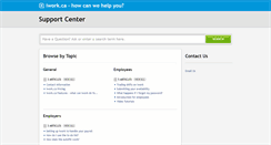 Desktop Screenshot of help.iwork.ca